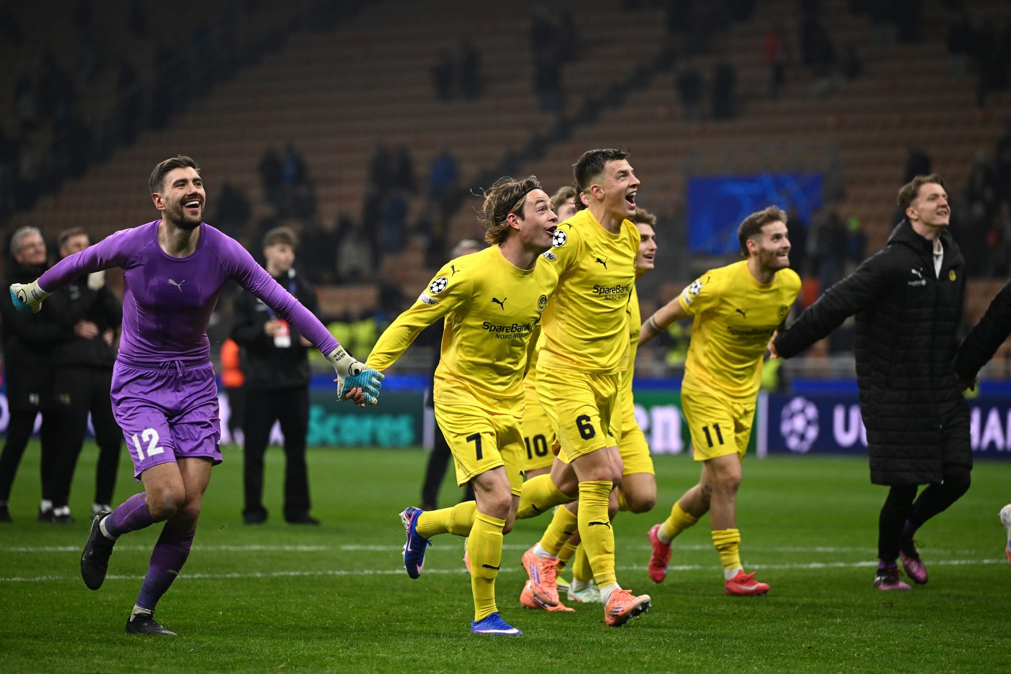 นักเตะ Bodø/Glimt เฉลิมฉลองประตู