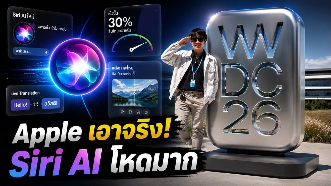 ภาพประกอบ Siri AI และ Apple Intelligence