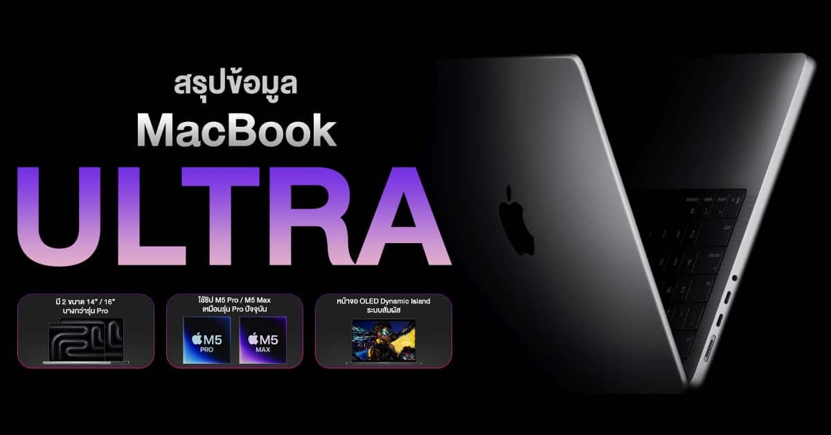 ภาพประกอบ MacBook Pro รุ่นใหม่