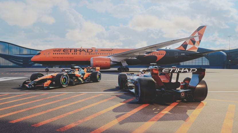 ยกระดับความเร็วสู่ท้องฟ้า: Etihad Airways จับมือ McLaren Racing สู่มิติใหม่ของการเดินทางและมอเตอร์สปอร์ต
