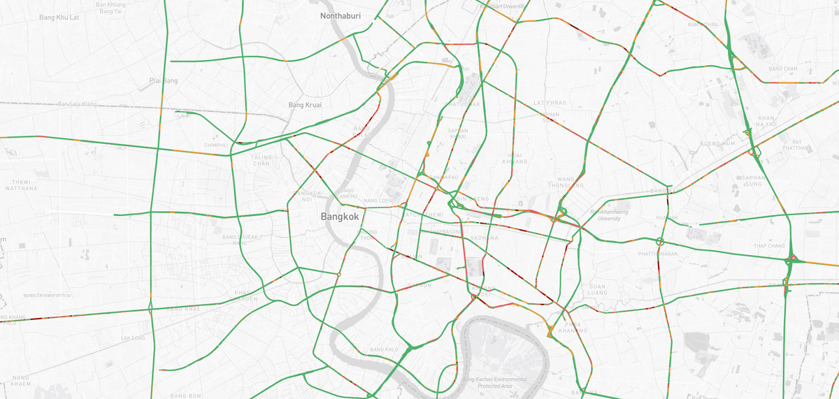 จากภาพนิ่งสู่ Live สด: รู้จัก Real-time GIS พร้อมสร้างแผนที่จราจรด้วย Mapbox