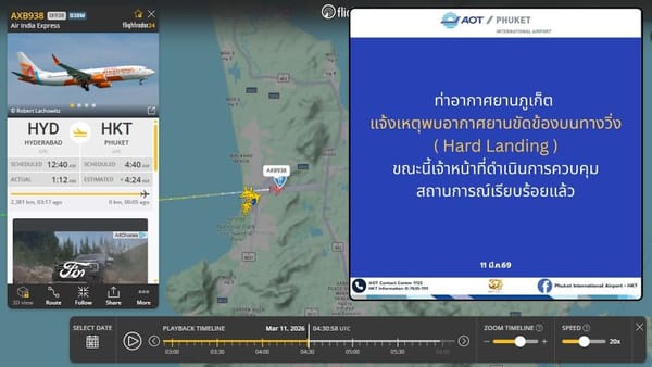 สนามบินภูเก็ตป่วนหนัก! เครื่องบินลงจอดฉุกเฉินกระทบการเดินทางทั่วโลก