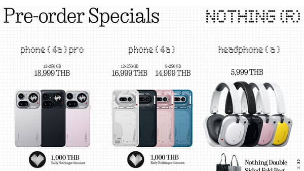 Nothing Phone (4a) Series & Headphone (a): เปิดราคาไทย ชูดีไซน์โปร่งใส AI และกล้อง Zoom สุดล้ำ
